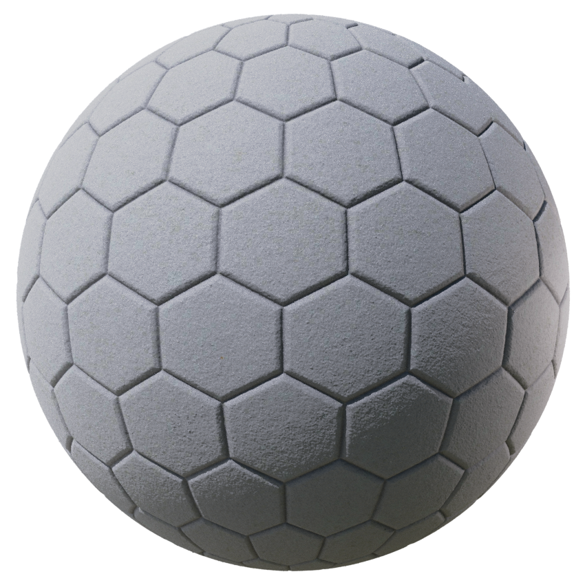 Hexagonal concrete pavement 02